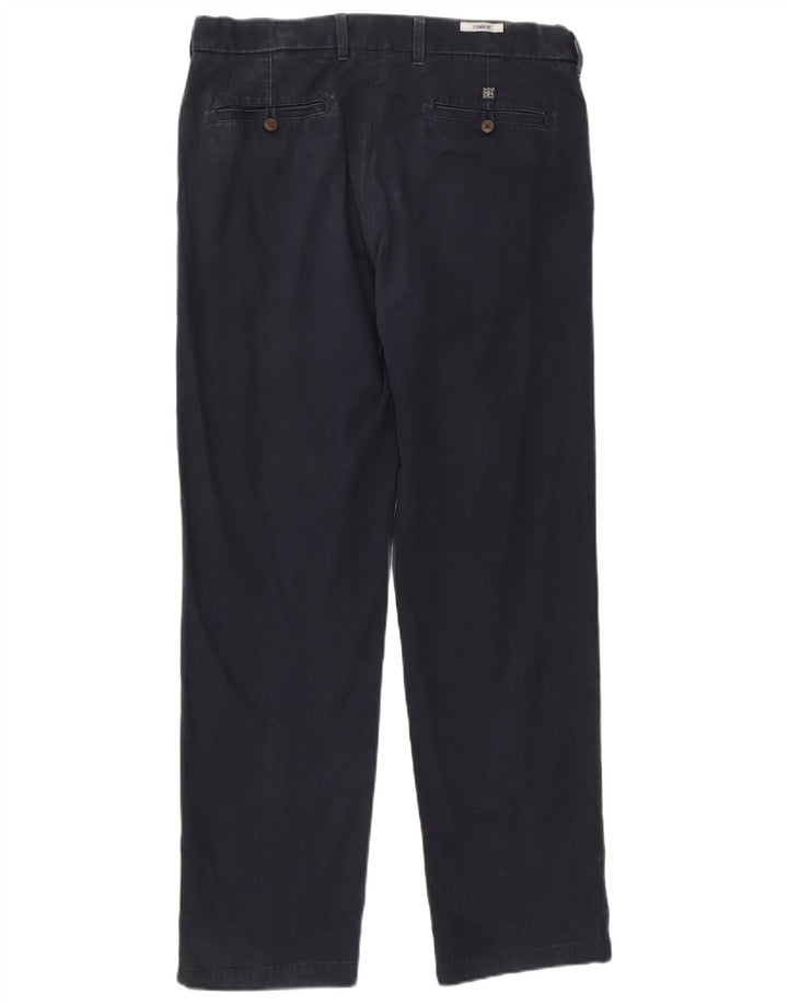 Marks & Spencer Pantalones chinos regulares para hombre W36 L33 Algodón azul marino