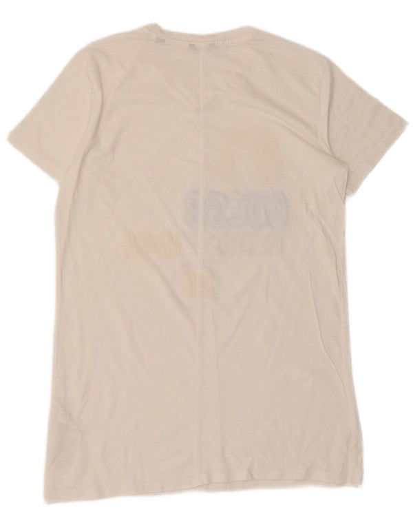 Guess Camiseta gráfica para mujer Top UK 46 Large White Cotton