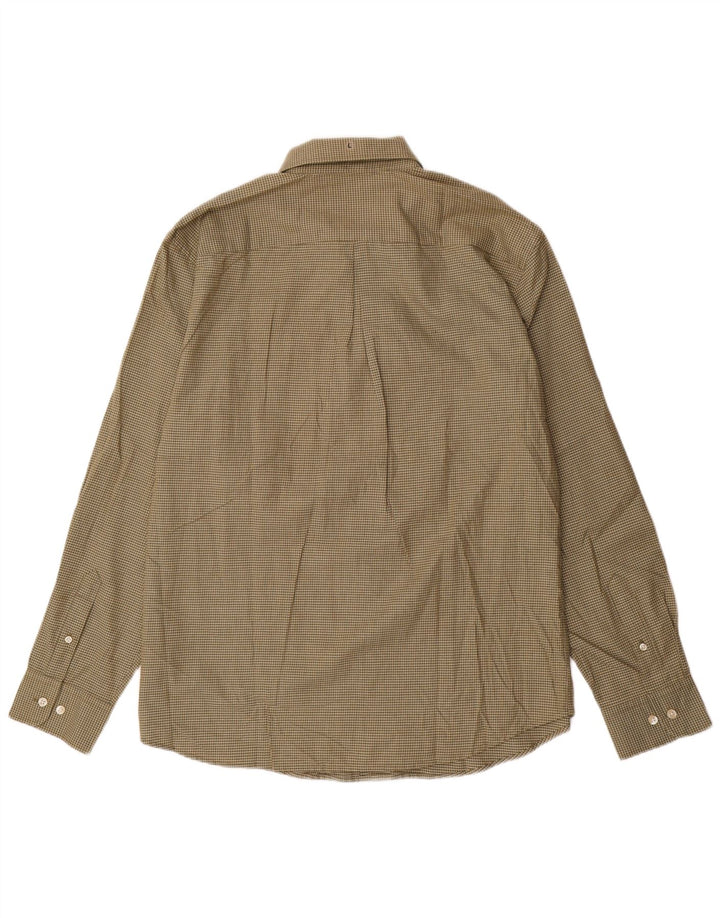 DOCKERS Camisa para hombre Talla 16 1/2 Grande Caqui Cuadros Algodón