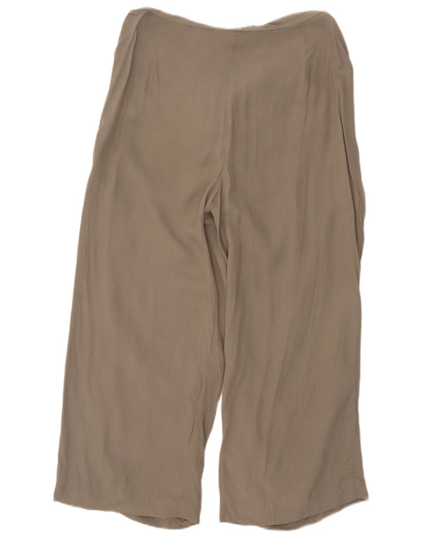 Pantalones Cortos Holgados para Mujer de Zara Talla Grande W30 L26 Beige Viscosa