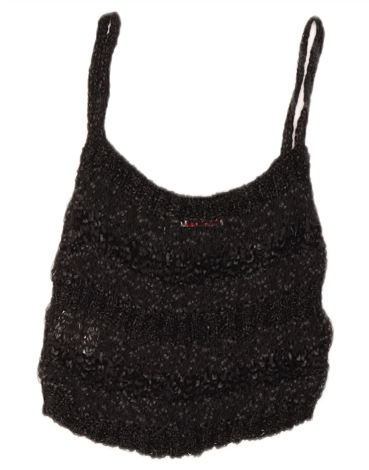 Codice Top corto transparente para mujer UK 8 Pequeño gris moteado de poliamida