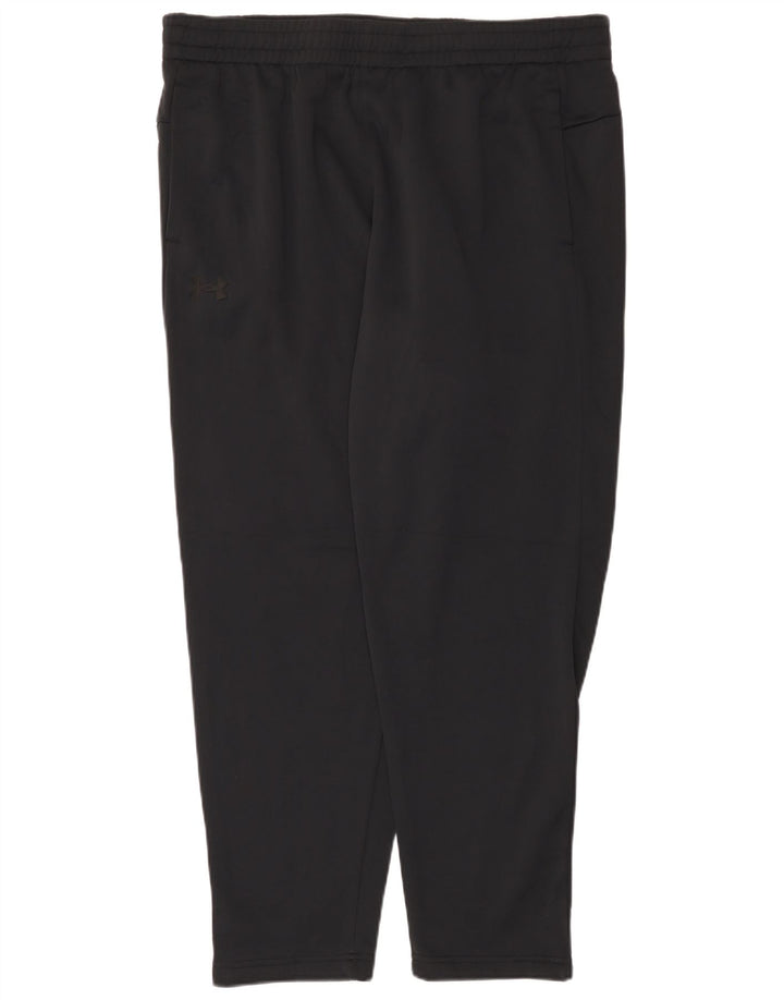 Under Armour Pantalón de chándal holgado para hombre, talla 2XL, poliéster negro