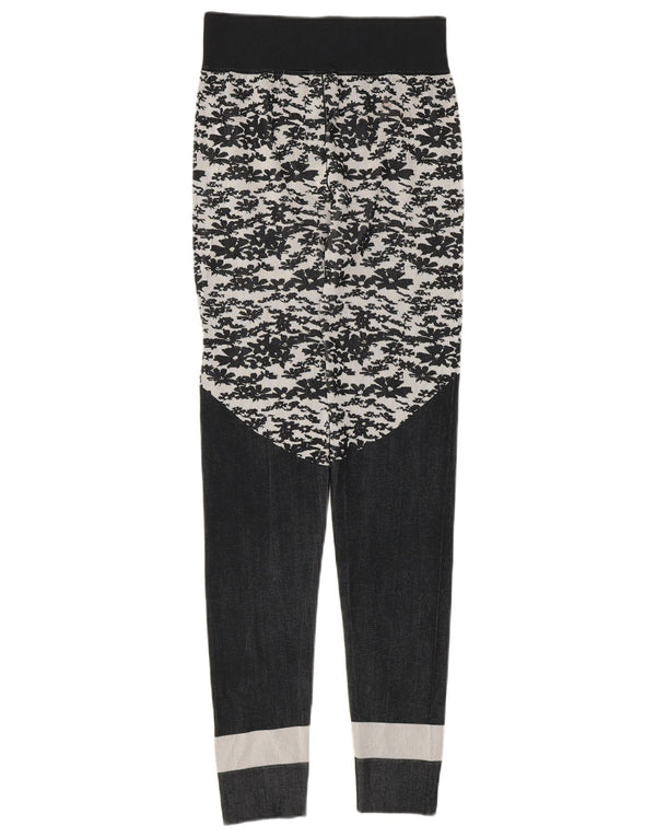Adidas Leggings Stella McCartney para mujer Reino Unido 8 Pequeño Gris Floral Poliéster