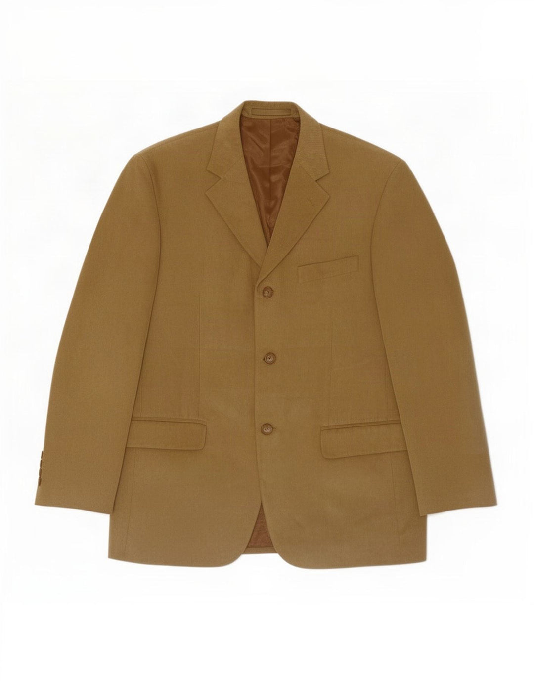 Marks & Spencer Chaqueta tipo blazer de 3 botones para hombre UK 38 Poliéster beige medio