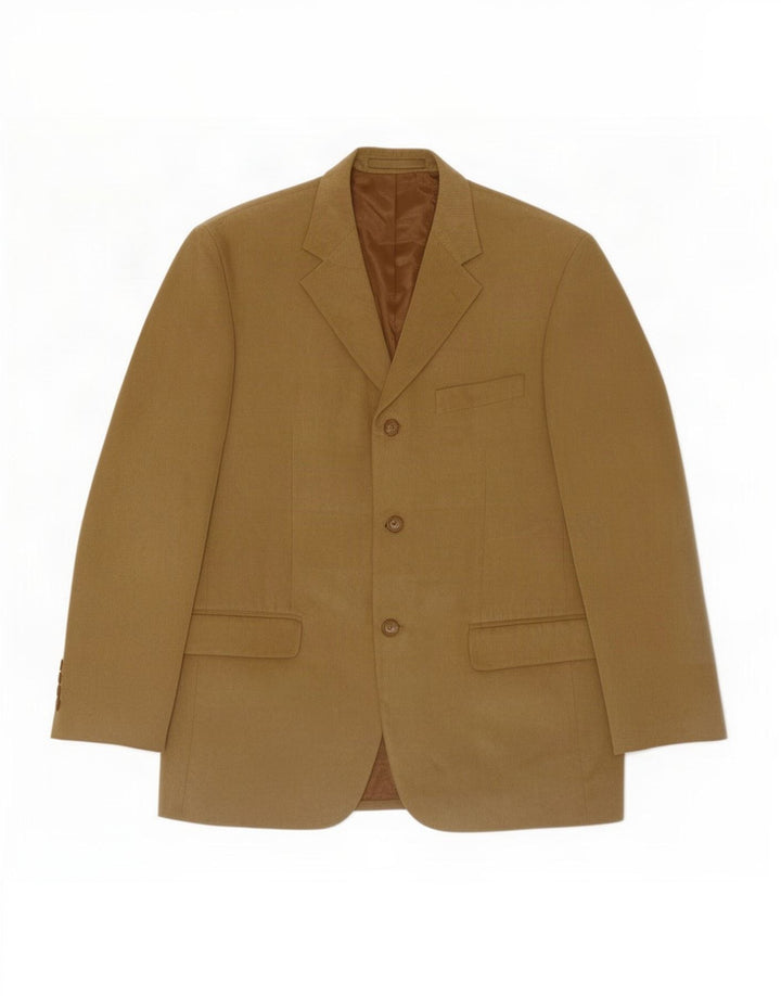 Marks & Spencer Chaqueta tipo blazer de 3 botones para hombre UK 38 Poliéster beige medio