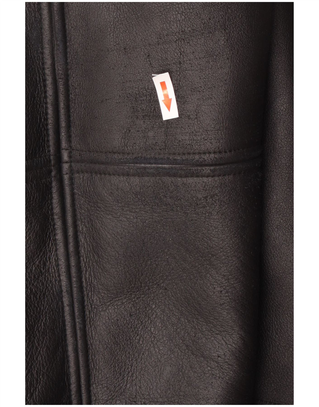 Chaqueta de piel de oveja vintage para hombre IT 48 Medio Negro