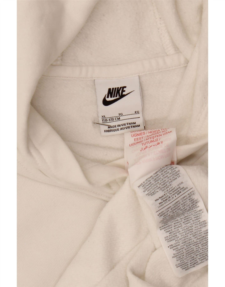 Nike Sudadera con capucha para niños 13-14 años XL Blanco Algodón
