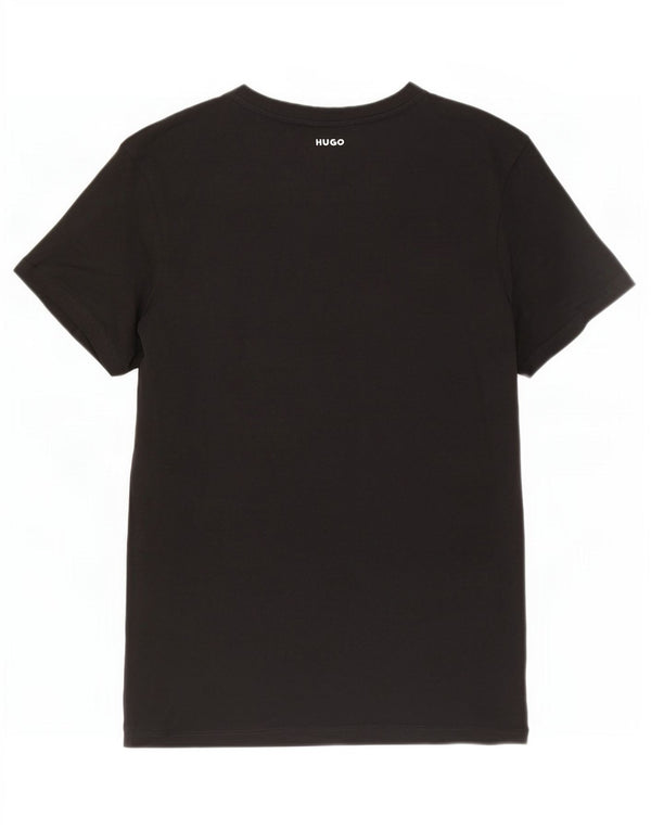 Hugo Boss Hombre Camiseta Top Small Algodón Negro