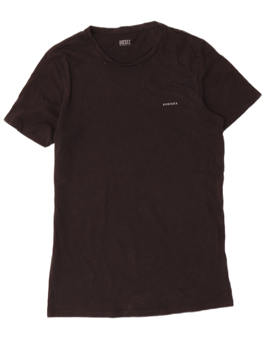 Diesel Hombre Camiseta Top Grande Algodón Negro