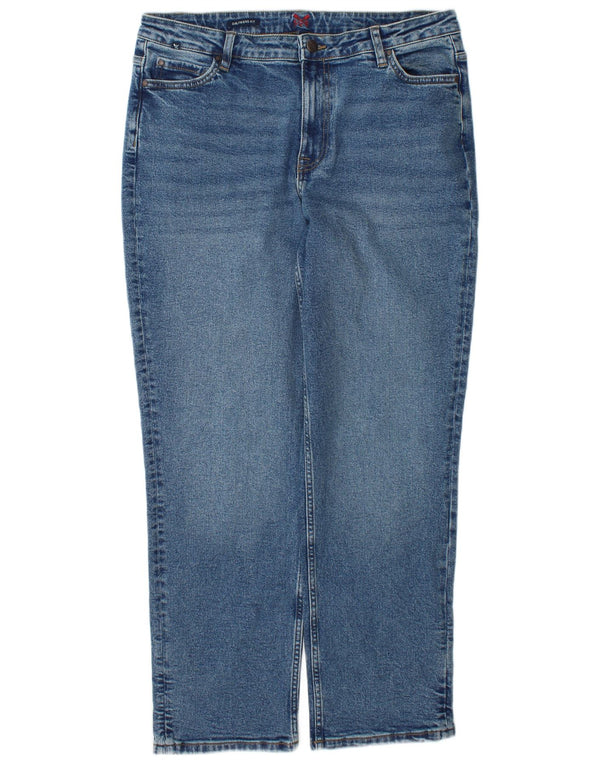 Crew Clothing Vaqueros rectos para mujer UK 12 Medium W34 L28 Algodón azul