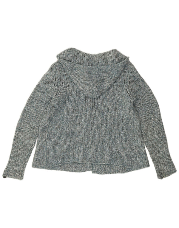 Refrigue Suéter tipo cárdigan con capucha y ajuste relajado para mujer UK 6 XS Azul moteado