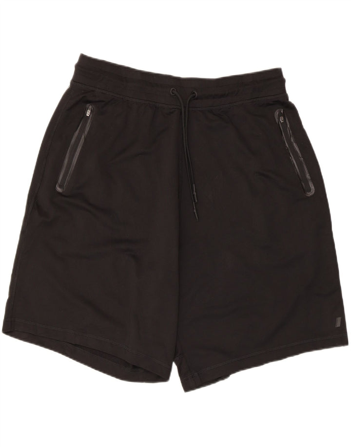 Russell Athletic Pantalones cortos deportivos Dri-Power para hombre, poliéster negro grande