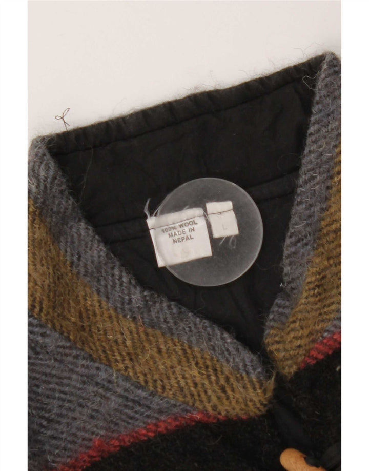 Vintage mujer bomber chaqueta Reino Unido 16 gran lana de rayas multicolores