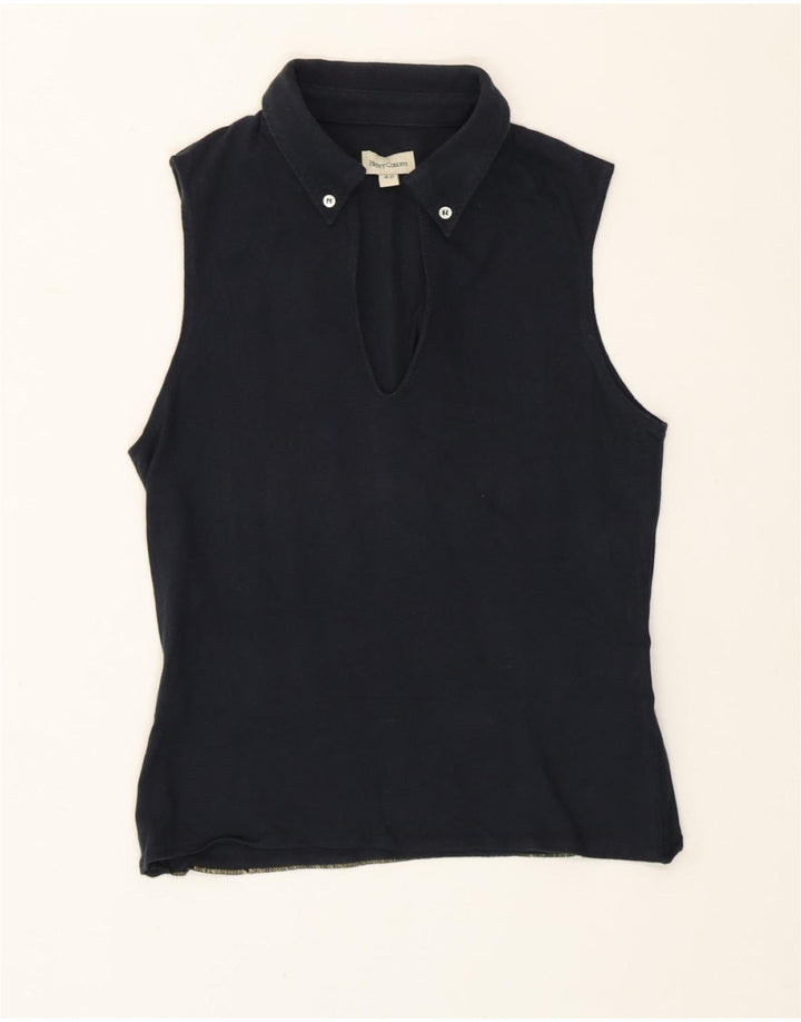 Henry s Polo corto sin mangas para mujer IT 42 Azul marino mediano