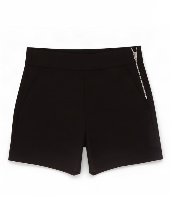 Zara Mujer Shorts Casuales Pequeño W26 Algodón Negro