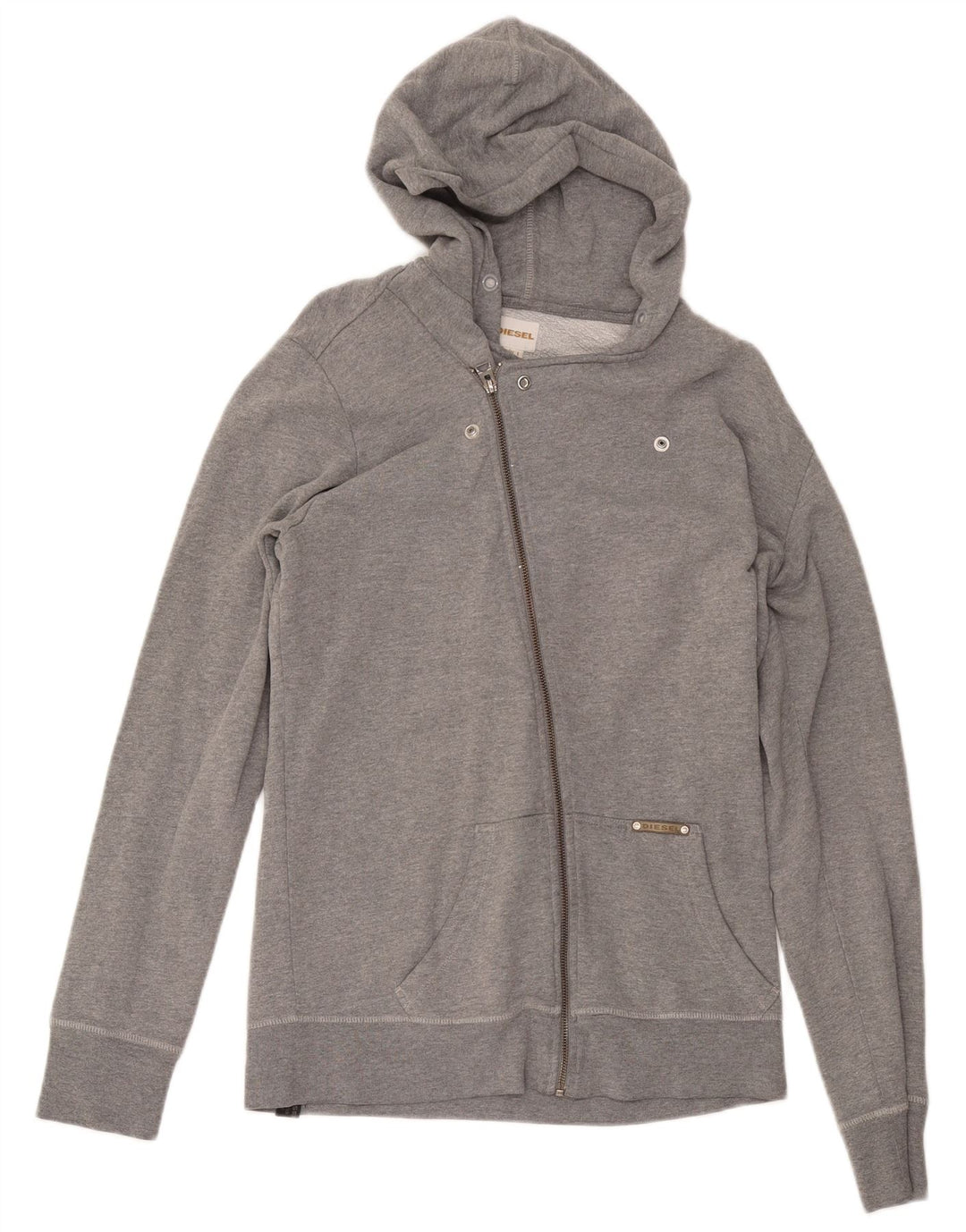 Diesel Sudadera con capucha y cremallera para mujer UK 46 Large Grey