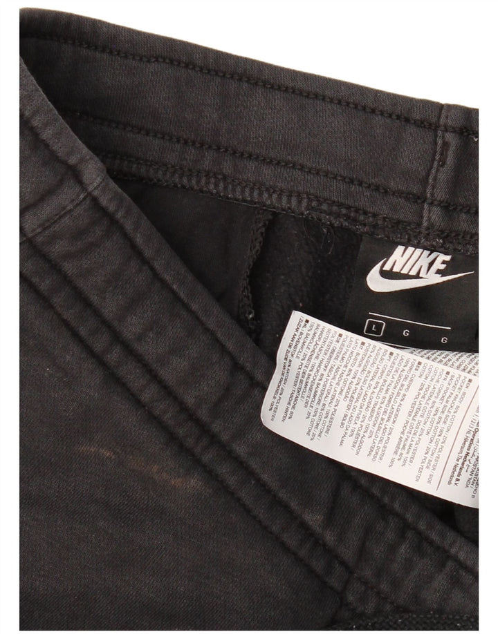 NIKE Hombre Pantalones de Chándal Joggers Large Negro Algodón