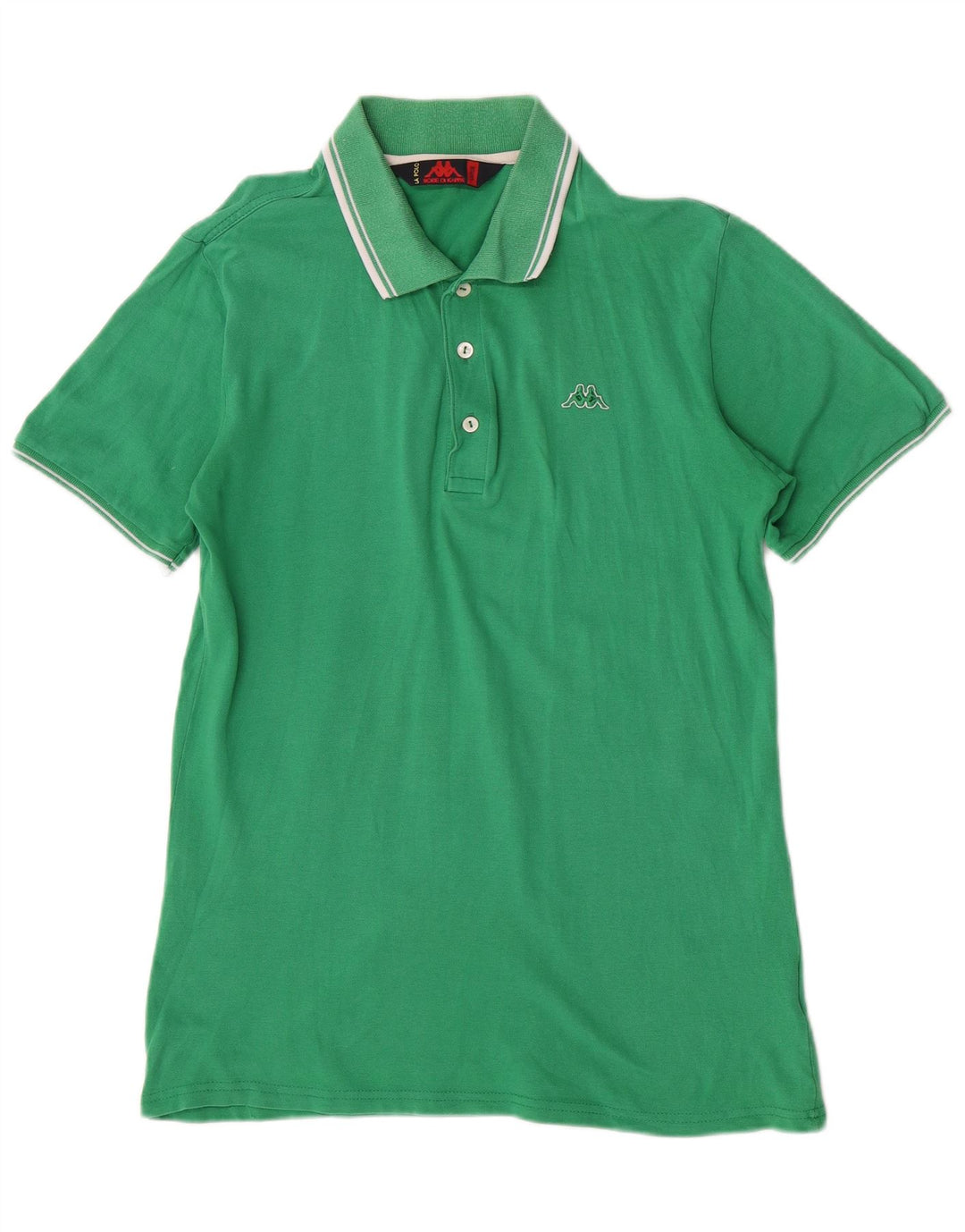 Polo Kappa Hombre De Algodón A Rayas Verde Grande
