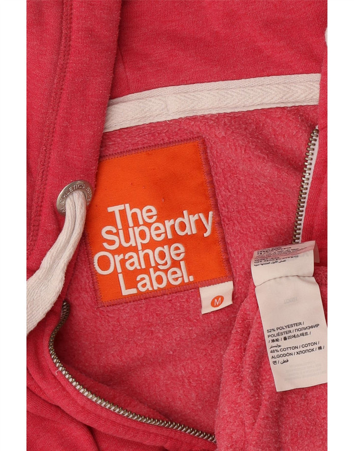 Superdry Suéter con capucha y cremallera para mujer UK 44 Poliéster rosa medio