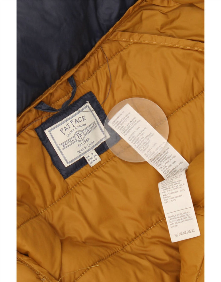 Chaqueta acolchada con capucha para mujer Fat Face UK 8 Small Nylon azul marino