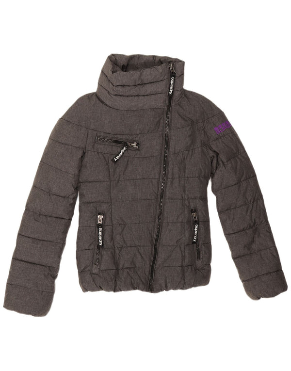 Superdry Chaqueta acolchada gráfica para mujer UK 6 XS Poliéster gris