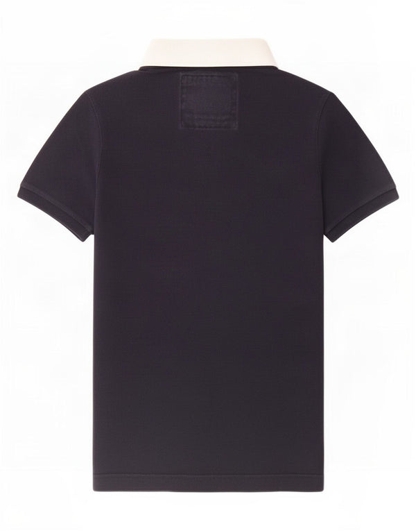 Abercrombie & Fitch Mens Muscle Polo Shirt Small Navy Blue Colourblock
