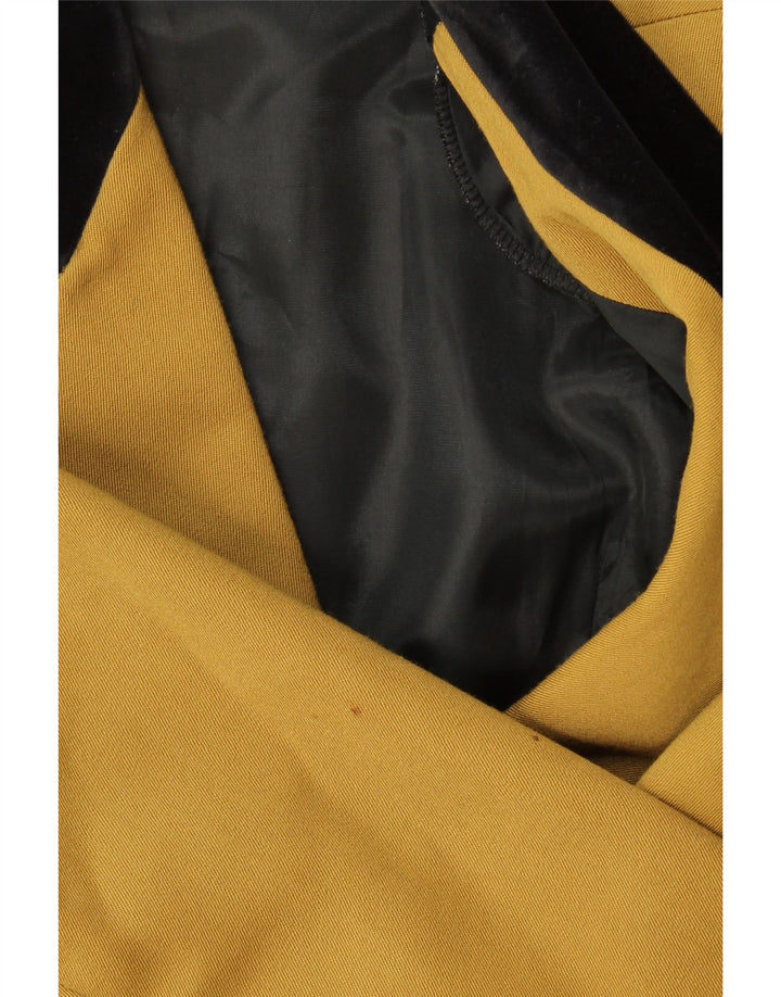 Abrigo vintage de mujer con doble botonadura IT 44 Lana mediana color caqui