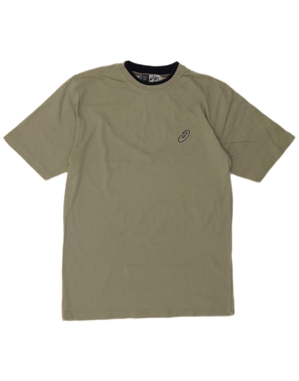 Asics - Camiseta para hombre, talla grande, algodón verde