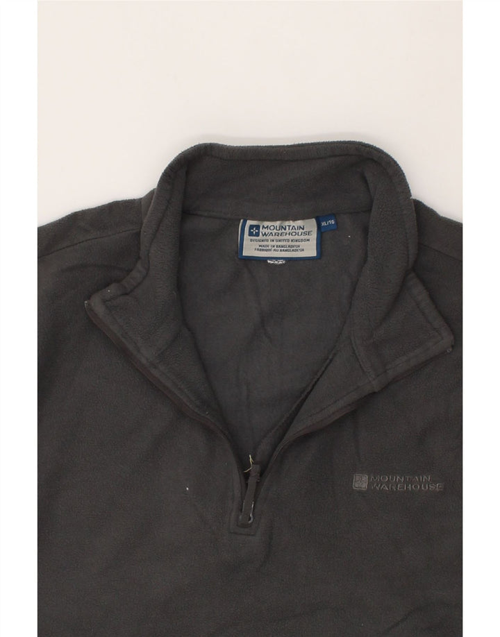 MOUNTAIN WAREHOUSE Mens Zip Neck Fleece Jumper XL Grey Polyester Vintage Mountain Warehouse and Second-Hand Mountain Warehouse from Messina Hembry 