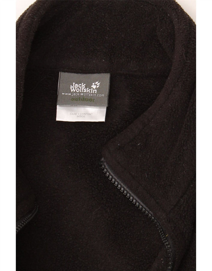 JACK WOLFSKIN Mens Fleece Jacket UK 36/38 Medium Black Polyester Vintage Jack Wolfskin and Second-Hand Jack Wolfskin from Messina Hembry 