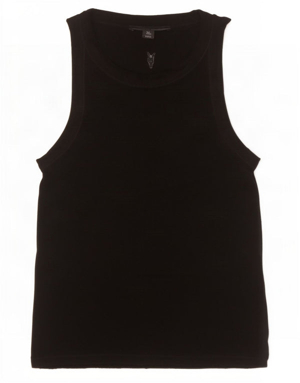 All Saints Camiseta sin mangas para mujer UK 10 Small Black Lyocell
