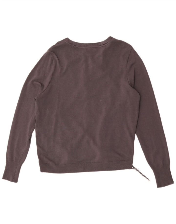 MINT VELVET Chaqueta superior de chándal para mujer UK 12 Seda gris medio