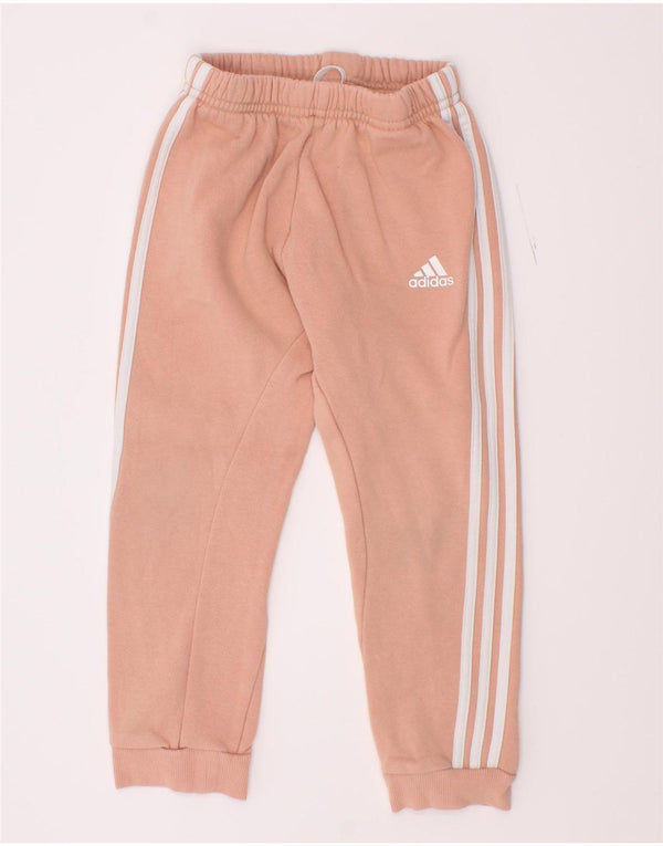 Adidas - Pantalón de chándal para niña, color rosa, algodón, 3-4 años