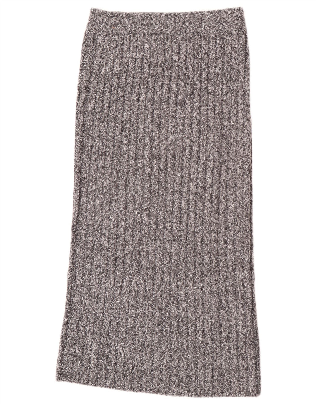 Zara Mujer Maxi Falda De Punto Pequeña W26 Poliéster Gris