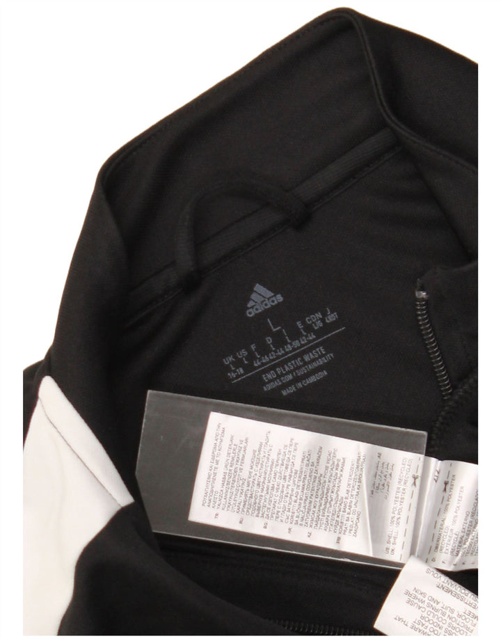 Adidas Mujer Aeroready Chándal Top Chaqueta UK 16/18 Grande Negro Poliéster