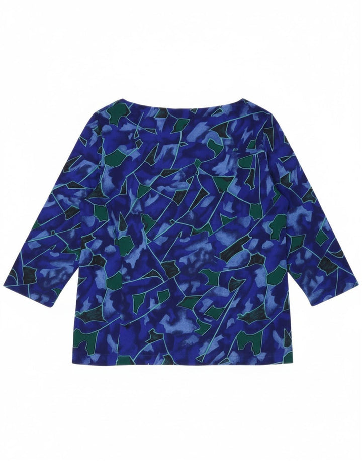 Valstar Mujer Patrón Abstracto Top Manga 3/4 UK 40 XL Azul