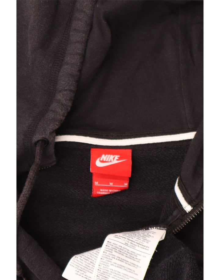 Nike - Sudadera con capucha y cremallera para hombre, tamaño mediano, algodón negro