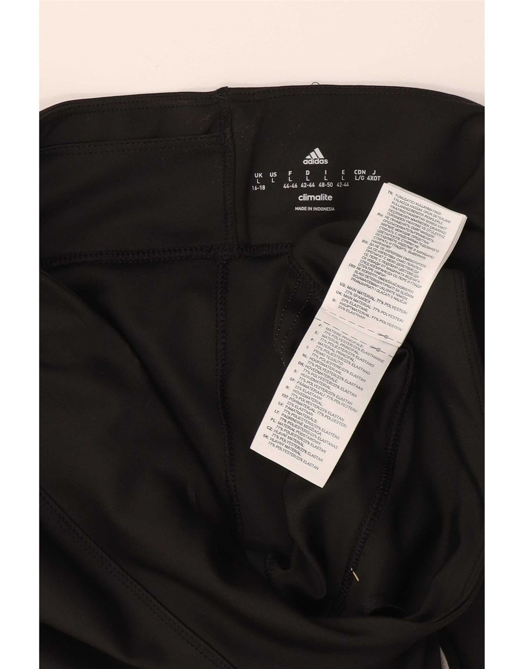 Adidas Mujer Climalite Capri Leggings UK 16/18 Grande Negro Poliéster