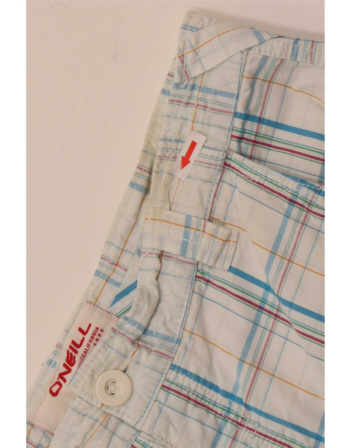 O'Neill Pantalones cortos tipo cargo para hombre W34 Algodón a cuadros azules grandes