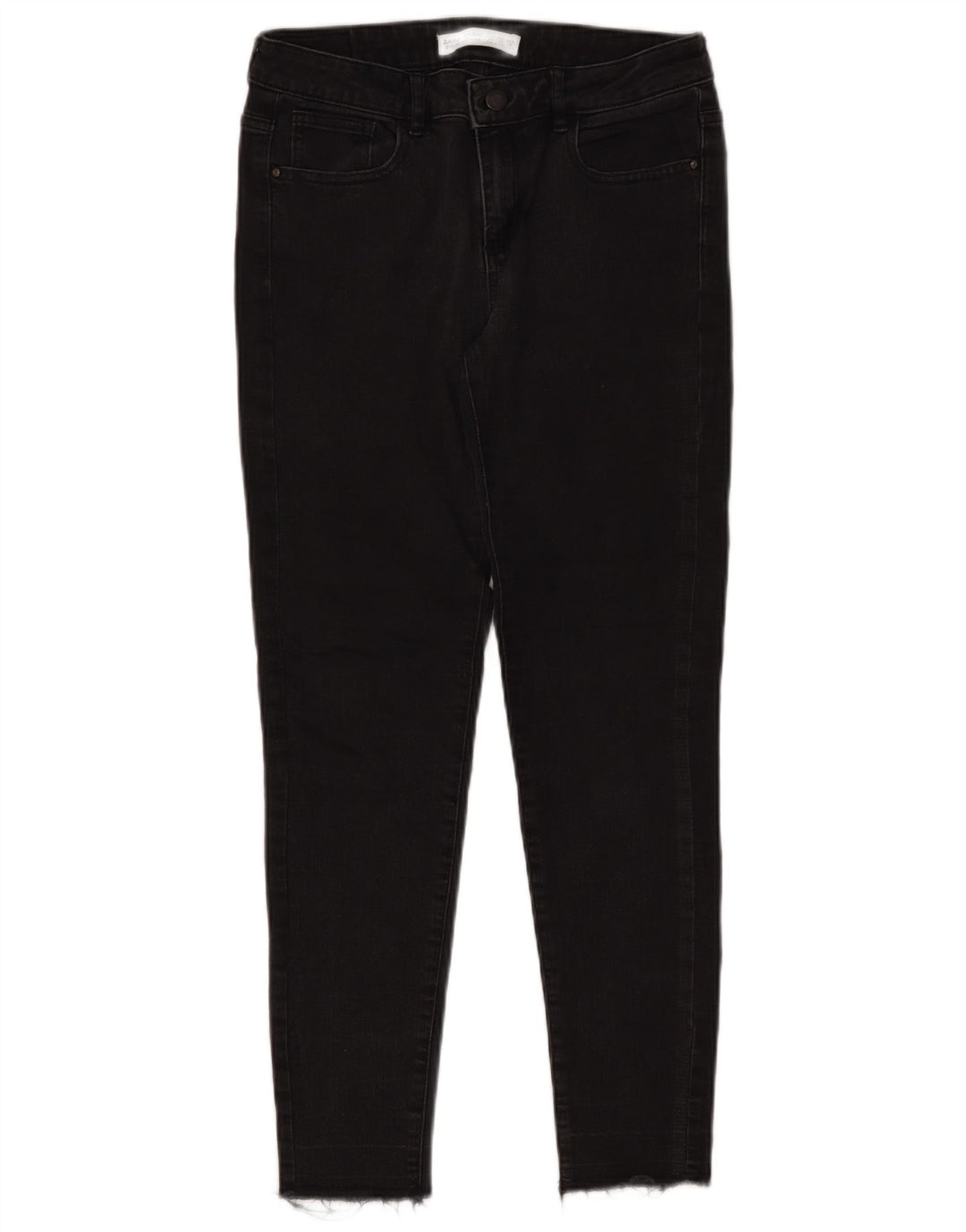 ZARA Vaqueros pitillo para mujer EU 38 Small W28 L26 Algodón negro