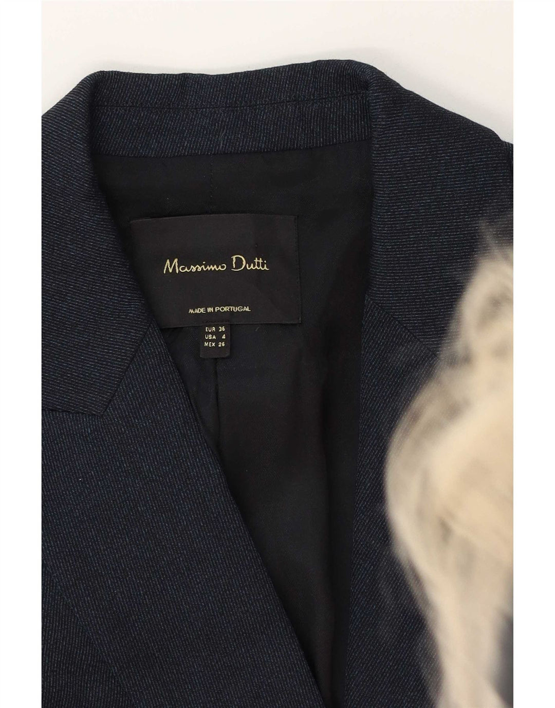 Massimo Dutti Blazer Mujer 1 Botón EU 36 XS Viscosa Azul Marino