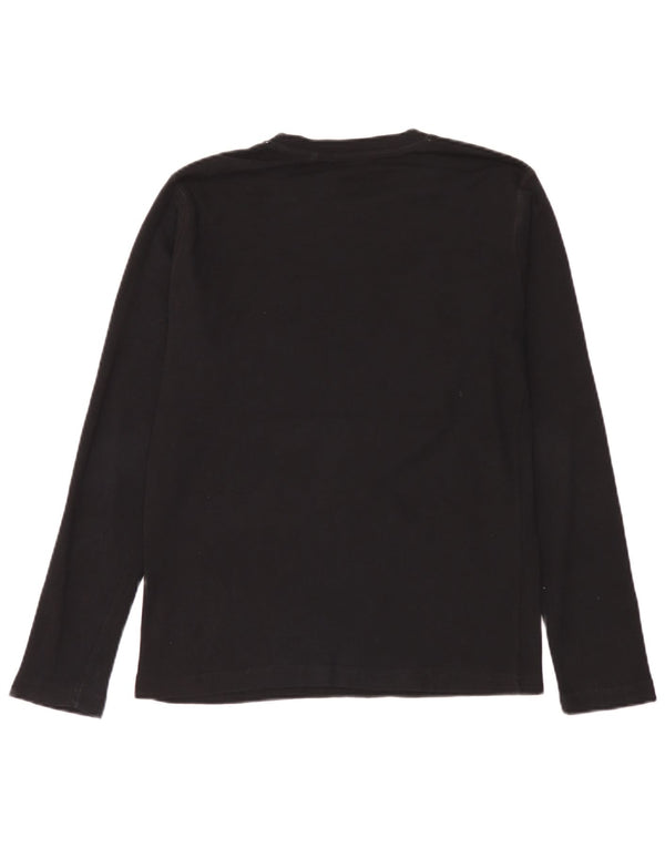Guess Top gráfico para mujer de manga larga UK 44 Grande Algodón negro