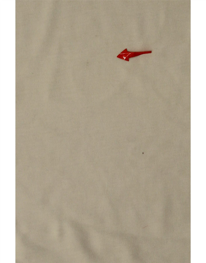 NIKE Mens T-Shirt Top Large Off White Cotton