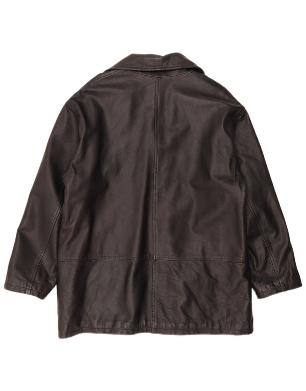Conbipel Chaqueta de cuero holgada para mujer IT 42 Medium Black