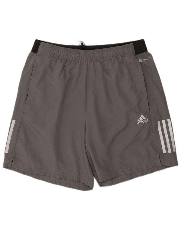 Adidas - Pantalones cortos deportivos Aeroready para hombre, poliéster, color gris grande