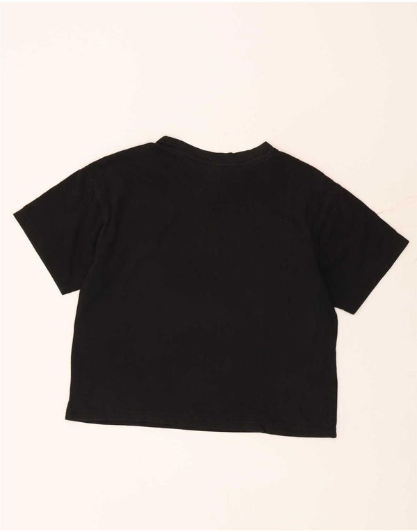 Champion Mujer Crop Graphic Camiseta Top UK 10 Small Negro