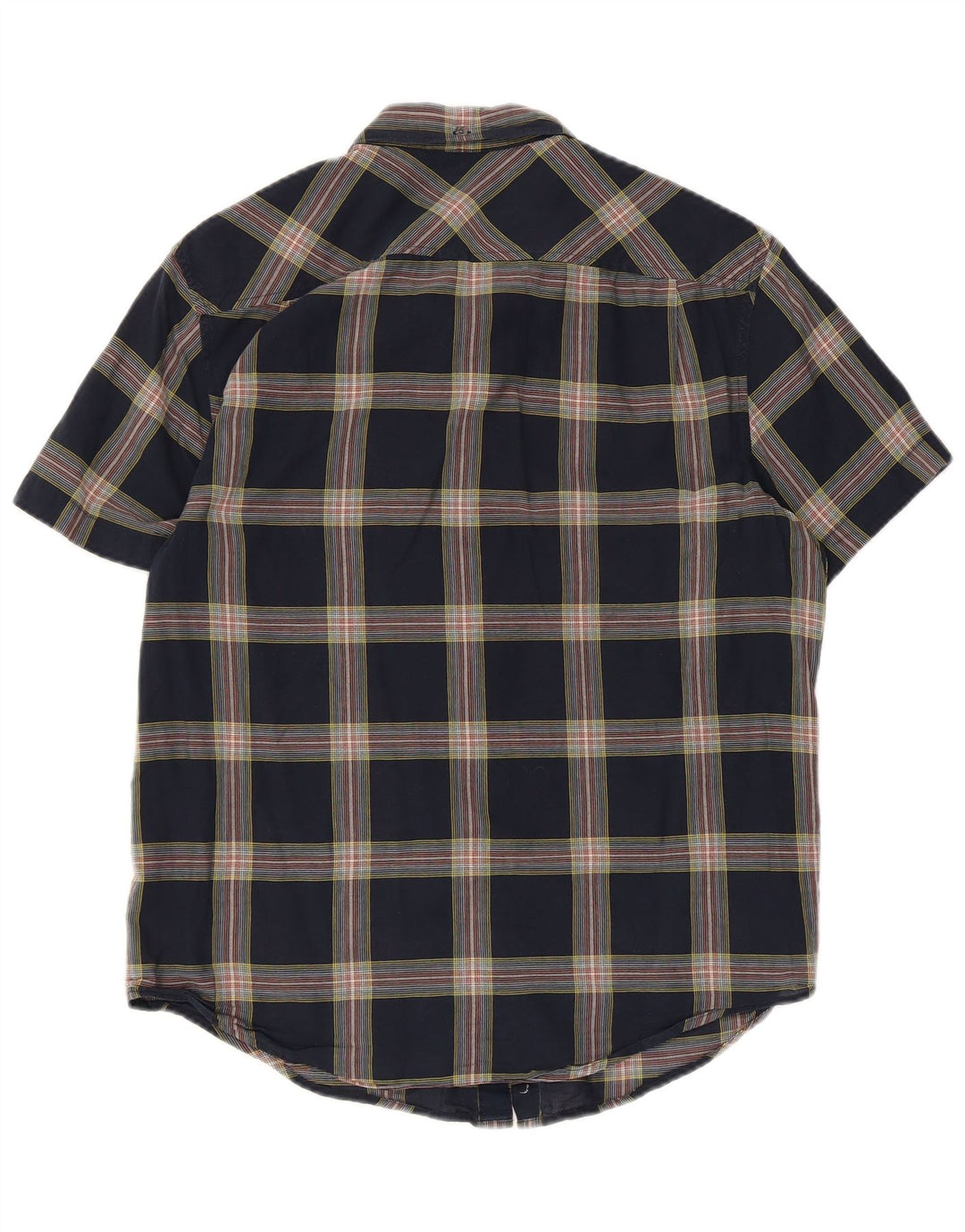 Camisa de manga corta con corte entallado Heritage Heritage de Penguin para hombre, cuadros en azul marino mediano