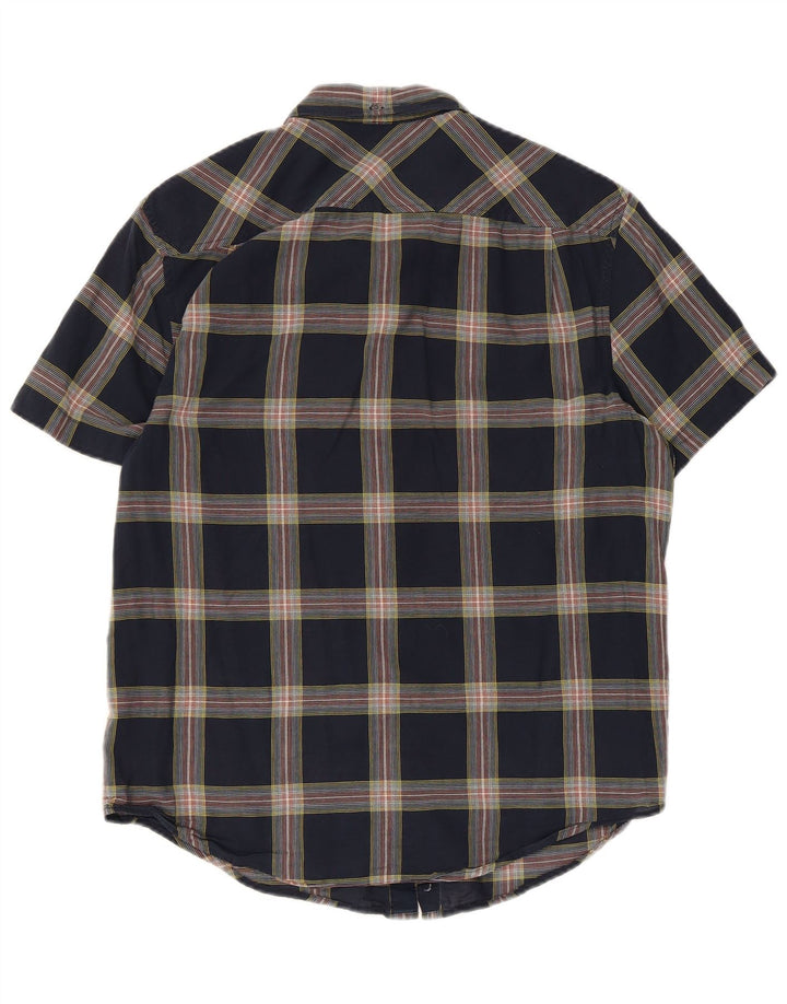 Camisa de manga corta con corte entallado Heritage Heritage de Penguin para hombre, cuadros en azul marino mediano