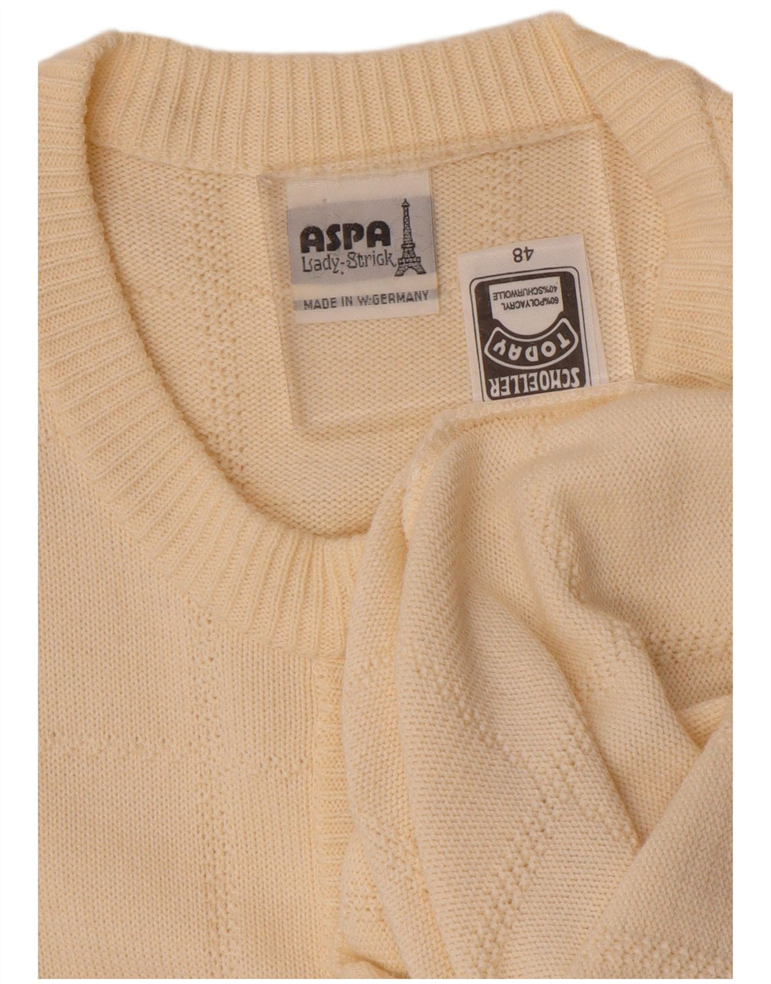 Aspa - Cárdigan para mujer, talla 48, 2XL, color beige, poliacrílico