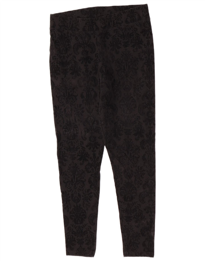 Marks & Spencer Leggings para mujer Reino Unido 44 Mediano Negro Paisley Algodón